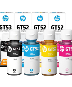 BOTELLAS DE TINTA HP GT53 NEGRO + GT52 COLORES (CIAN, MAGENTA Y AMARILLO)