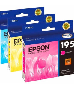 CARTUCHOS DE TINTA EPSON 195 COMBO COLORES (CIAN, MAGENTA Y AMARILLO)