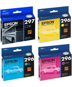 CARTUCHOS DE TINTA EPSON COMBO 297 NEGRO + 296 COLORES (CIAN, MAGENTA Y AMARILLO)