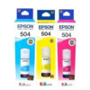 BOTELLAS DE TINTA EPSON 504 COMBO COLORES (CIAN, MAGENTA Y AMARILLO)