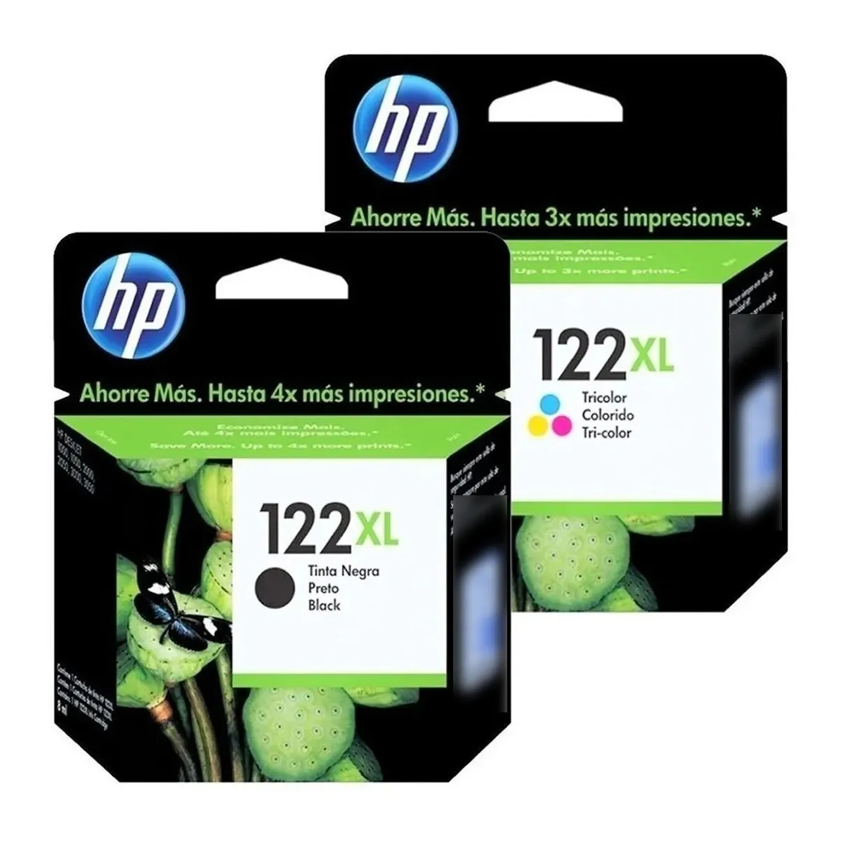 CARTUCHOS DE TINTA HP 122 COMBO NEGRO XL Y TRICOLOR XL